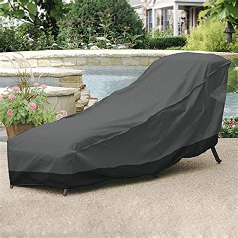 NEH® Outdoor Patio Chaise Lounge Chair Cover 78" Length Dark Gray with Black Hem - Walmart.com ...