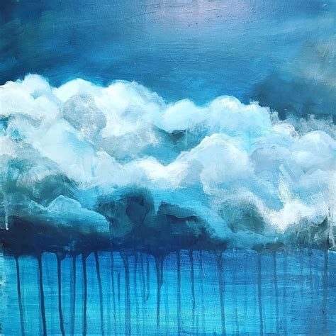 Blue Cloud abstract art by Katy Brack www.katybrack.com large canvas modern art abstract ...