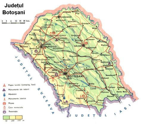 Romania Live: Harta turistica Botosani