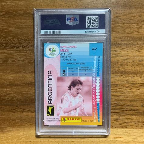 Lionel Messi 2006 World Cup Panini Card PSA 8, Hobbies & Toys, Toys ...