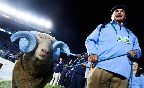 On game day vs. Duke, a UNC fanatic tagged along with Rameses, the Tar ...