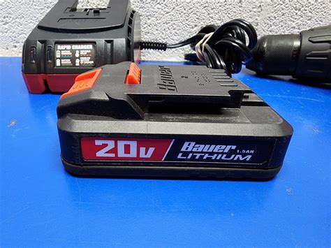 BAUER TOOLS 20V CORDLESS 1/2" DRILL DRIVER 1791C-B1 BATT & CHARGER ...