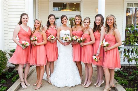 Short Pink Bridesmaid Dresses