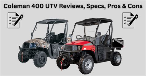 Coleman 400 UTV Reviews, Specs, Pros & Cons - Off-Road Official