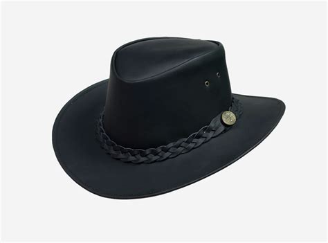 Australian Style Leather Bush Hat Cowboy Mens Womens Hat Black | Hats for women, Cowboy style ...