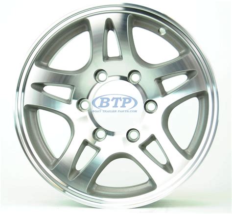 Boat Trailer Wheel 15 inch Aluminum Wheel Split Spoke 6 Lug Rim