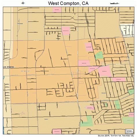 West Compton California Street Map 0684186