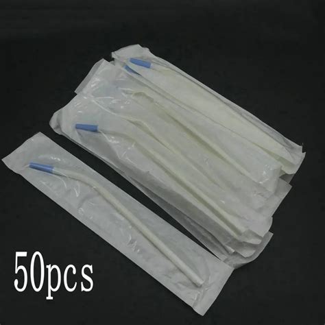 50pcs/pack Dentist Clinic Disposable Surgical Suction Tips Suction Tube ...