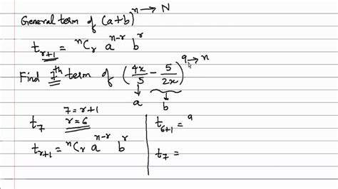 Formula Of Binomial Theorem