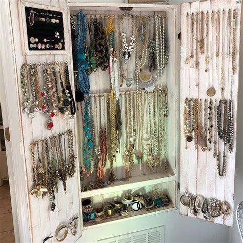 JEWELRY ORGANIZER Necklace Holder and Earring Hanger Jewelry - Etsy | Jewelry organizer wall ...