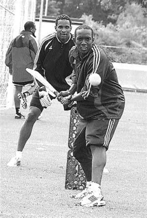 Dwight Yorke and Shaka Hislop take time out at Trinidad & Tobago's World Cup training camp ...