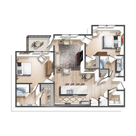 1, 2 & 3 Bedroom Floor Plans | Gardendale Apartments | Easterwood