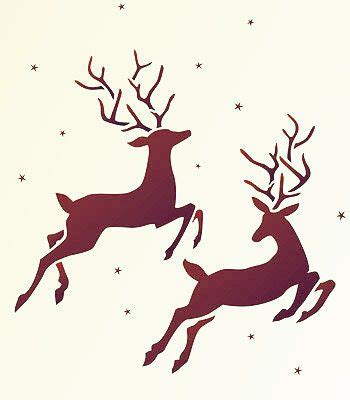 Large Reindeer Stencil - Henny Donovan Motif | Flying reindeer, Reindeer silhouette, Black artwork