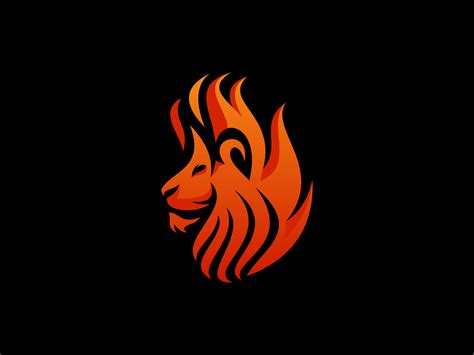 Fire Lion Logo for Sale by UNOM design on Dribbble