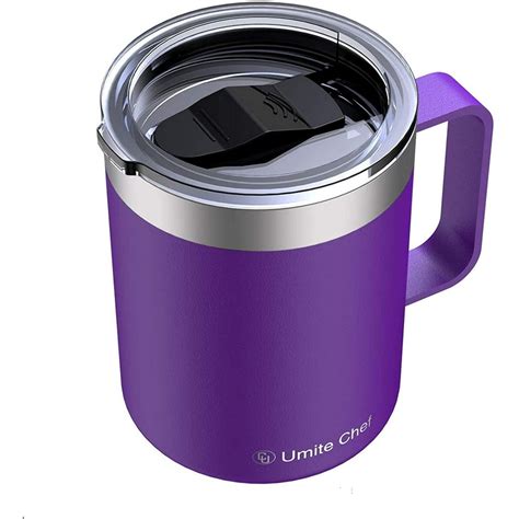 Umite Chef Stainless Steel Insulated Coffee Mug Tumbler with Handle, 12 ...