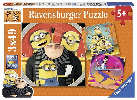 Despicable Me 3 'Minions' 3x49 Piece Jigsaw Puzzle Game 4005556080168