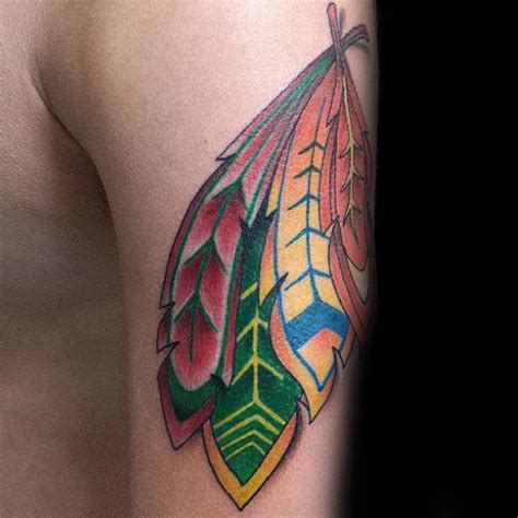 40 Chicago Blackhawks Tattoo Designs For Men - Hockey Ink Ideas