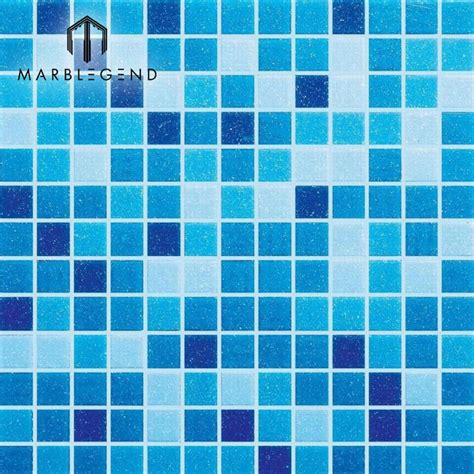 PFM Hit Swimming Pool Design Blue Glass Mosaic Sheet Tile | PFM-Stone & Building Art