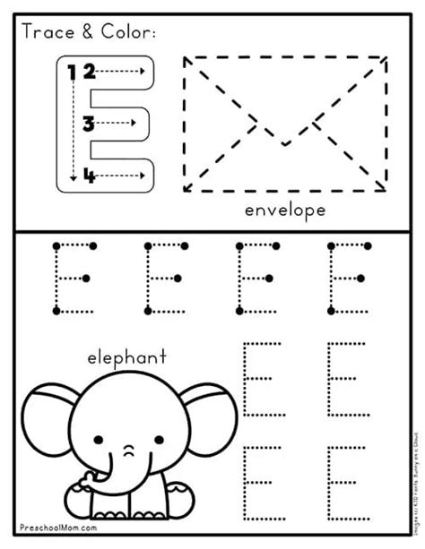 Letter E Worksheets - Superstar Worksheets, Letter E