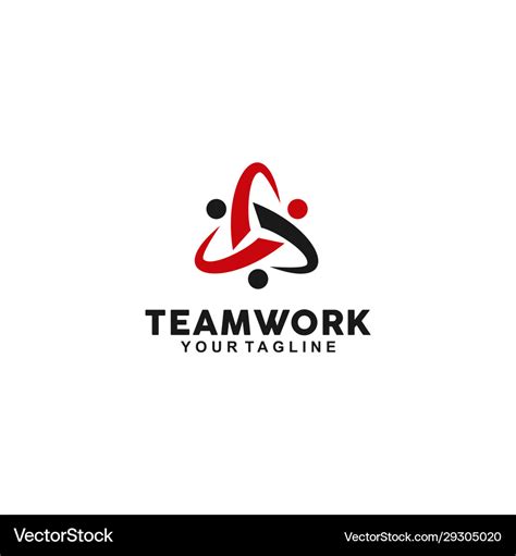 Team work logo design inspiration Royalty Free Vector Image