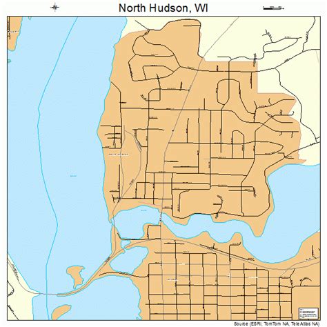 North Hudson Wisconsin Street Map 5558050