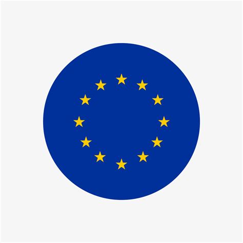 Vector european union flag in circle, correct colors. European flag. EU ...