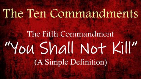 Fifth Commandment