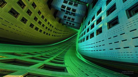 Dark Corridors - 3d Fractal Art by Dr-Pen