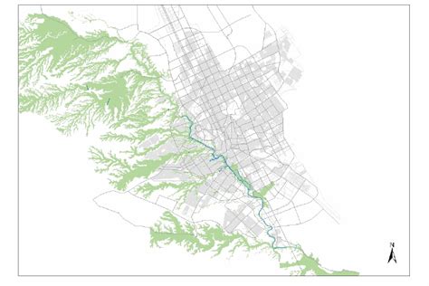 Wadi Hanifah location with main storm channels. | Download Scientific ...