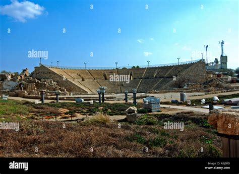 The amphitheater on the city s southern shore Caesarea Stock Photo - Alamy