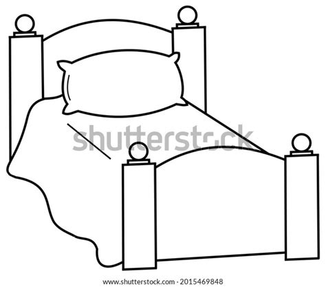 베드 윤곽선 클립 아트 이미지 스톡 일러스트 2015469848 | Shutterstock