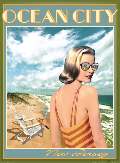 Ready for the beach with this #vintage poster! Nj Beaches, East Coast Beaches, Poster Art, Art ...