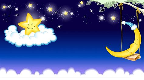 Cartoon stars in the sky. ., cartoon, children, clouds, cute HD ...