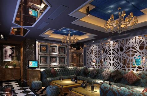 KTV-room-ceiling-blue-and-purple.jpg (1218×797) | Karaoke, Thiết kế ...