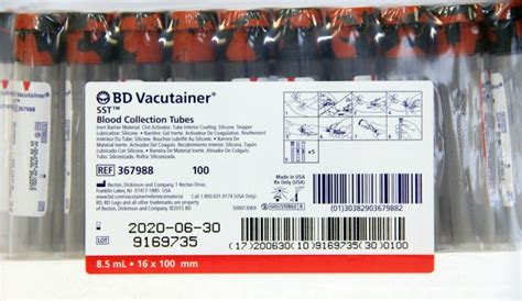 BD 367988 Tiger top Vacutainer plastic SST ( 100/PK) - Cavala Scientific