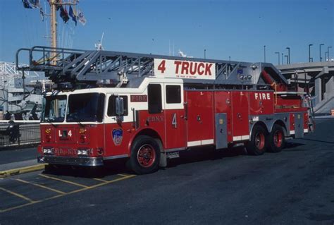 FDNY Ladder 4 1989 Seagrave 100' RMA Heavy-Duty Aerial Lego Fire, Fire Equipment, Yellow Cabs ...