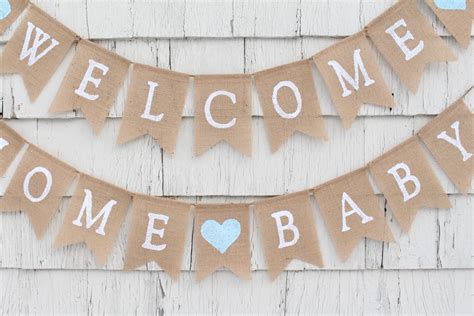 Welcome Home Baby Banner Burlap Baby Banner Welcome Baby - Etsy Canada