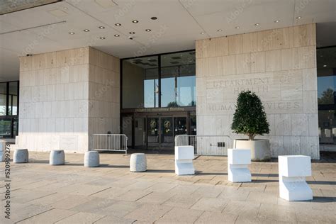 Washington, DC, USA - June 24, 2022: The entrance to the Hubert H ...