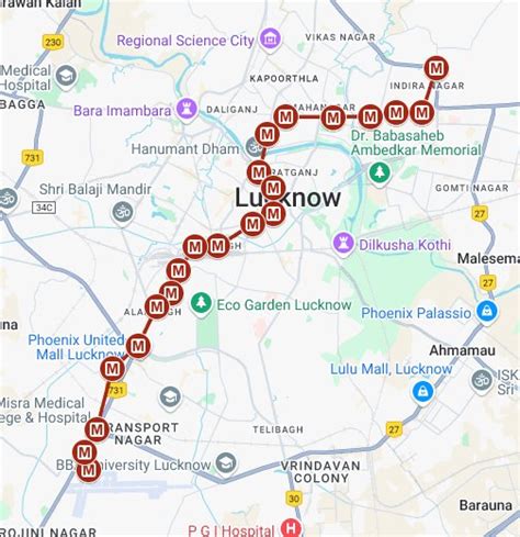 Lucknow Metro Route Map - Google My Maps