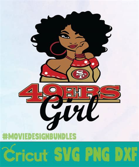 49 ERS GIRL LOGO NFL SVG PNG DXF - Movie Design Bundles