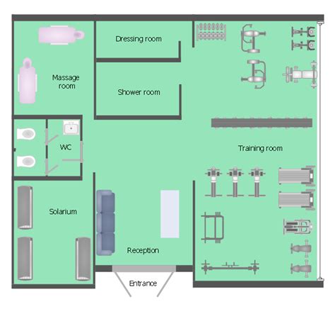 Health club floor plan | Gym layout plan | Gym layout | Health Club