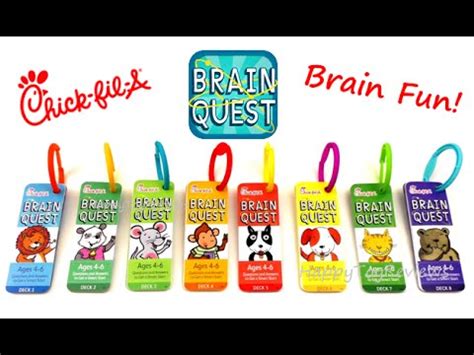 2016 CHICK-FIL-A BRAIN QUEST KIDS MEAL TOYS COMPLETE SET OF 8 PICTURE CARDS DECKS COLLECTION ...