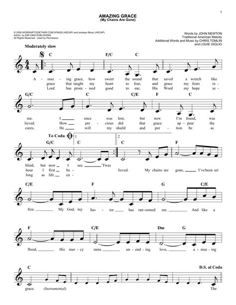 Amazing Grace (My Chains Are Gone) | Sheet Music Direct