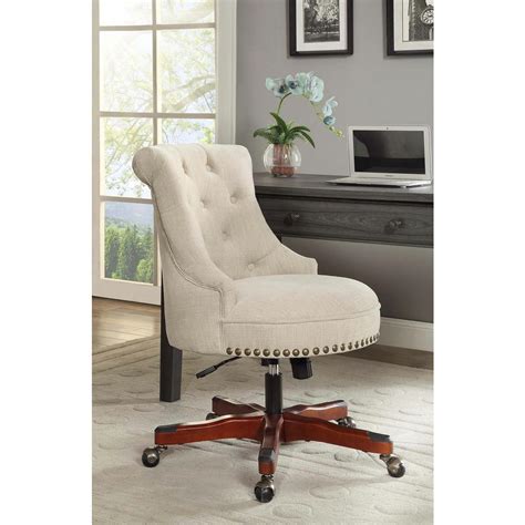 Linon Home Decor Sinclair Natural Polyester Office Chair-178403NAT01U ...