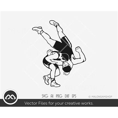 Wrestling SVG silhouette 3 - wrestling svg, wrestler svg, wr - Inspire ...