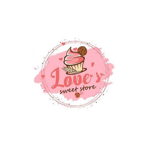 Premium Vector | Love sweet store logo design