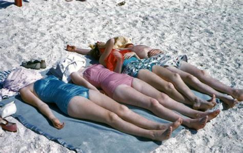 Florida Memory • View showing people tanning at Lido Beach on Lido Key near Sarasota, Florida.