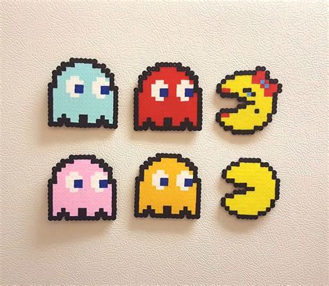 Pac Man Perler Beads Pac-Man Pixel Art Hama Beads PacMan | Etsy