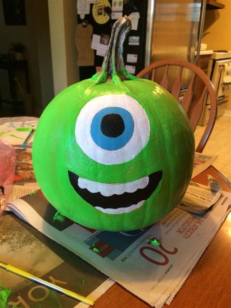 Mike from Monsters Inc pumpkin | Creative pumpkin painting, Disney pumpkin painting, Pumpkin ...