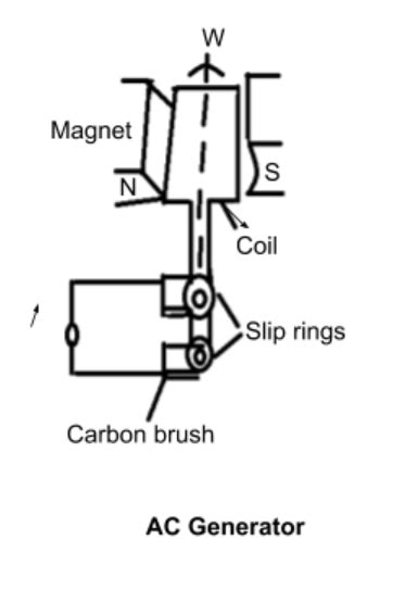 Draw A Schematic Diagram Of Ac Generator And Explain Its Working ...